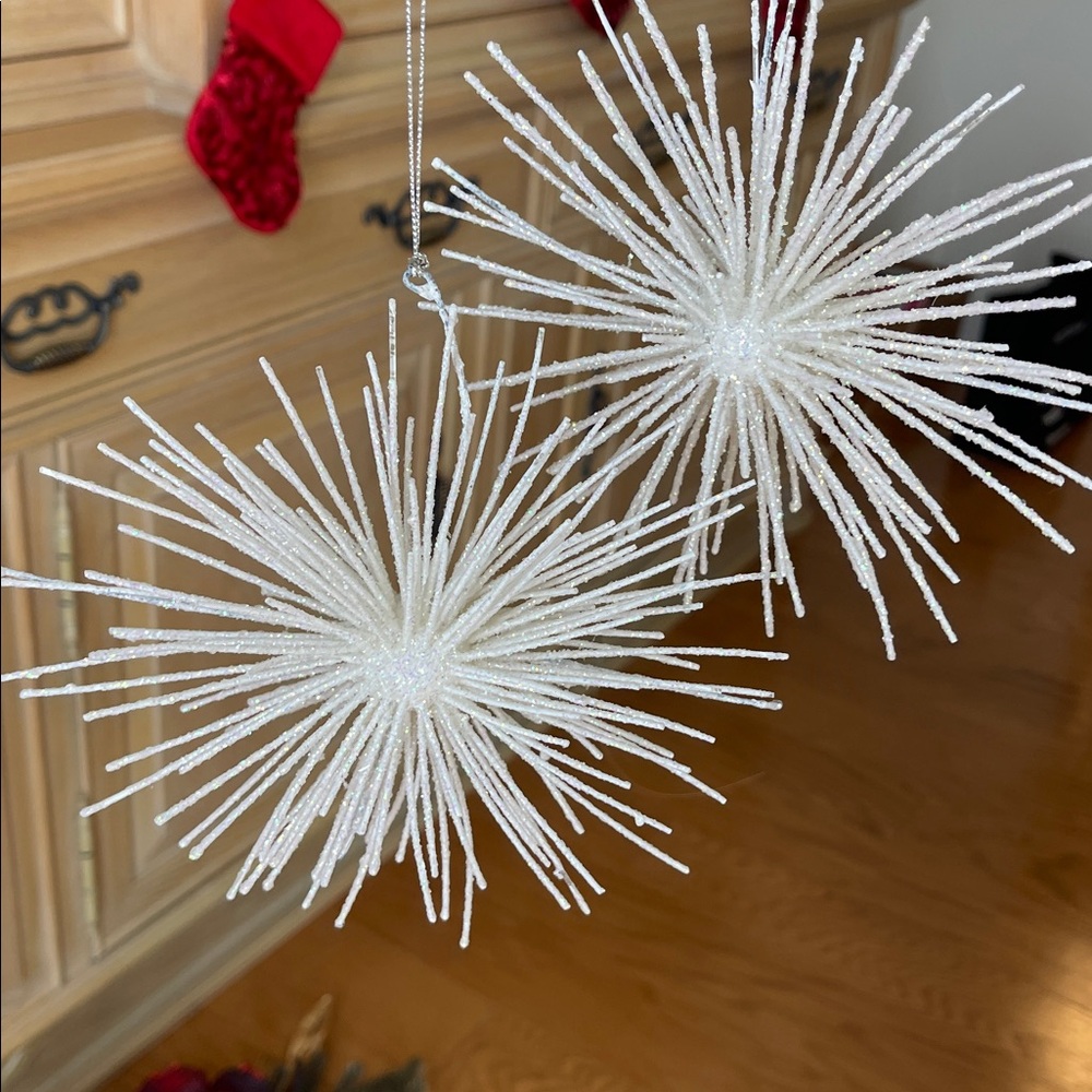 White Starburst ornaments 2